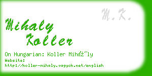 mihaly koller business card